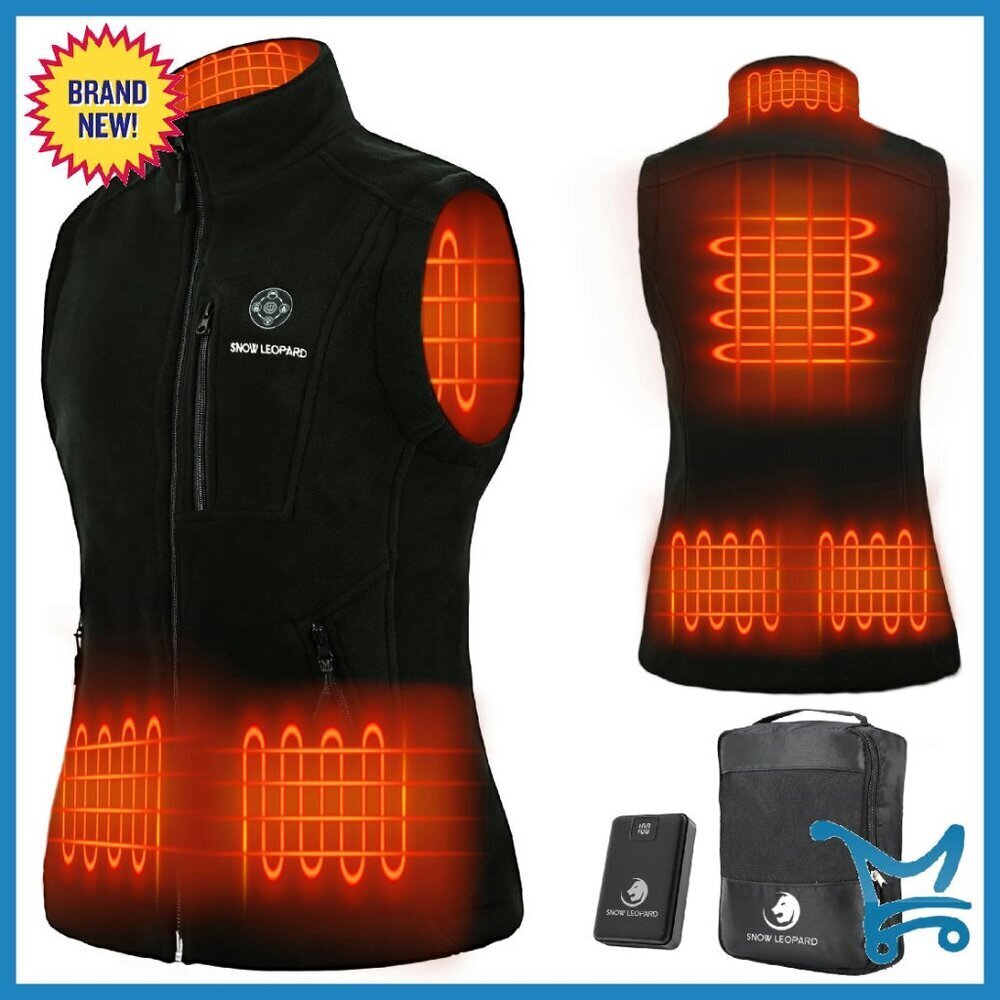Heated Fleece Vest with Battery Pack, 7.4V 16000mAh, 11-Hour Warmth